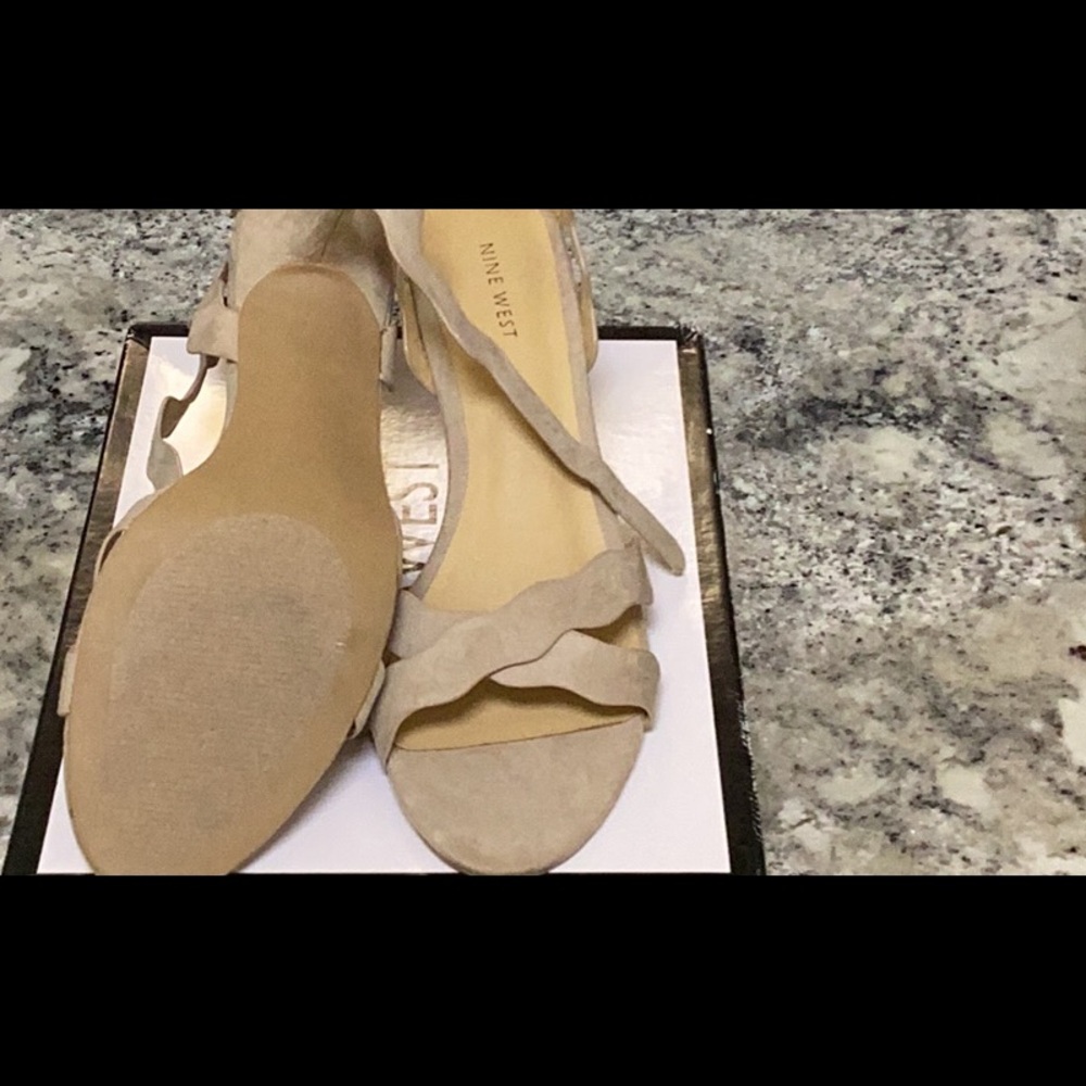 Nine West beige  shoes with ankle straps